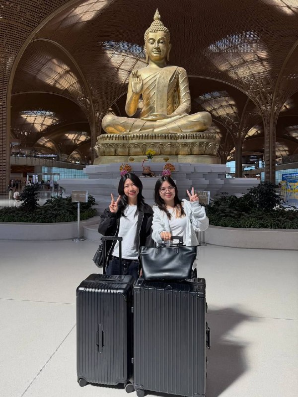 Pheab Mouykea and Thany Dane before leaving for Handong Global University in South Korea